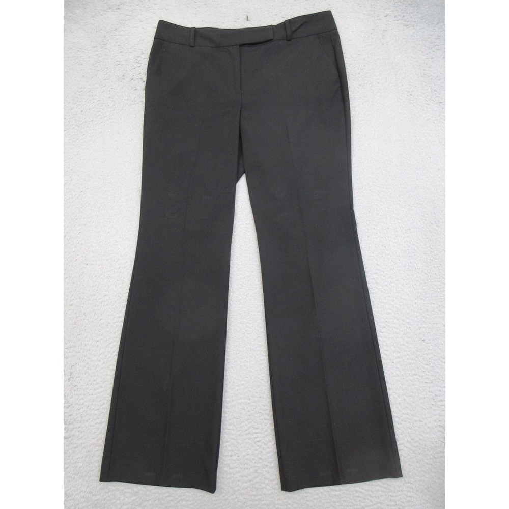 Ann Taylor Signature Fit Dress Pant Women 12 Black Stretch Work Classic Trousers
